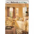 Drapes Slipcovers and Pillows Uncut Sewing Pattern Butterick Waverly 3877 chair sofa ottoman covers