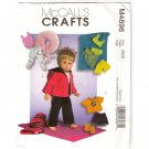 McCall's Crafts Pattern M4896 18" Doll Clothes 4 Outfits Sewing Pattern ballet yoga soccer swimming