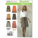 Simplicity 4036 Uncut Sewing Pattern Misses' Skirt with Length and Trim Variations Size 12 -- 20