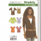 Simplicity 3790 Uncut Misses Six Different Knit Top Sewing Pattern stretch knits only Sz 14-22 2007