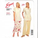 McCall's Easy Stitch 'n Save 2563 UNCUT Misses Top Pants & Skirt Pullover Elastic Waist 14 16 18 20