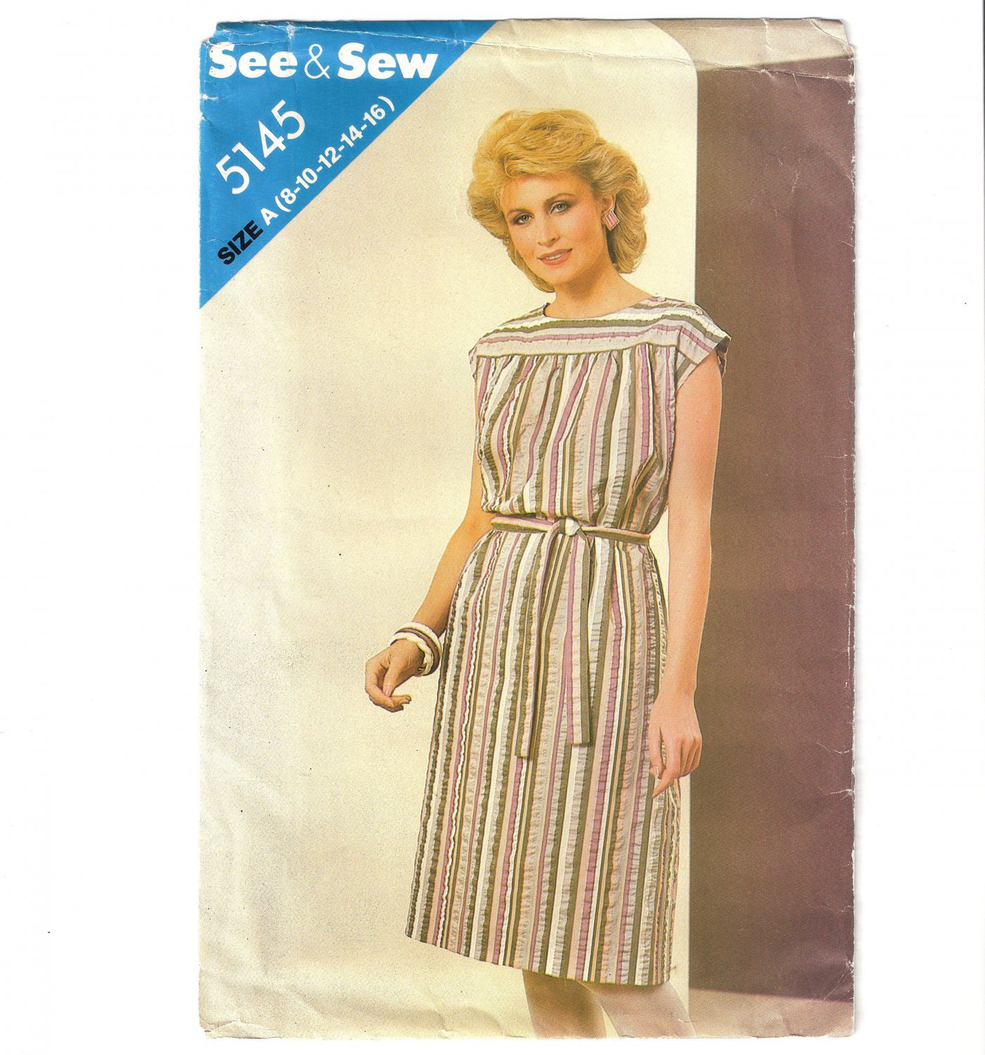 Butterick See & Sew 5145 UNCUT Misses Loose Fitting Pullover Dress Sz 8 10 12 14 16 Sewing Pattern