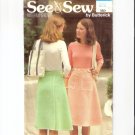 Butterick See & Sew 5801 Uncut Misses Wrap Skirt Sewing Pattern Size Medium 26½-28  1970s