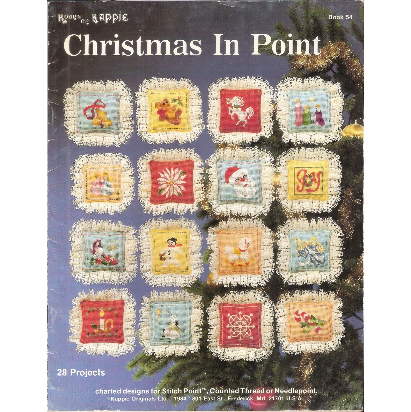 Kount on Kappie Christmas In Point Book 54 Counted Cross Stitch or Needlepoint
