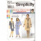 Simplicity 8628 UNCUT Full Figure jacket, pullover top, pull on skirt 18W - 24W UNCUT HOAX System