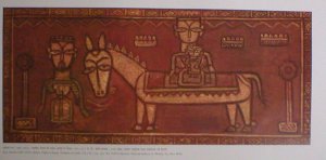 Jamini Roy "Flight to Egypt" Indian contemporary art Bengal School
