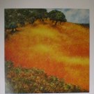 Paramjit Singh "Trees and the yellow slope"  Indian Contemporary art