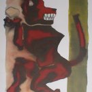 Hanuman by M.F.Husain Signed  limited edition print Indian Contemporary art