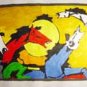 "Horses 3" by M.F.Husain Signed limited edition Serigraph Indian Contemporary art