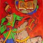 "Theorama-Sikhism" by M.F.Husain Signed limited edition Serigraph Indian Contemporary art