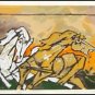 "Horses 4" by M.F.Husain Signed limited edition Serigraph Indian Contemporary art