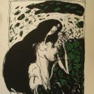 untitled by Dhiraj Chowdhury-Signed limited edition Lithograph Indian Contemporary art