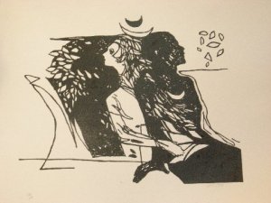 untitled by K Khosa-Signed limited edition Lithograph Indian Contemporary art