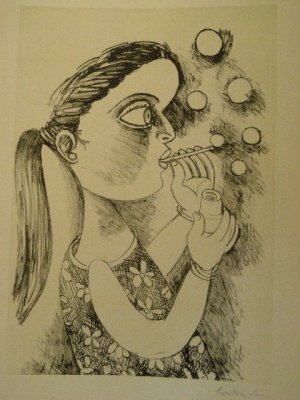 Untitled by Paritosh Sen- Signed limited edition Etching Indian Contemporary art
