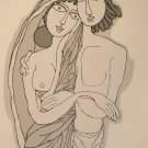 untitled by Prokash Karmakar-Signed limited edition Lithograph Indian Contemporary art