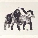 Elephants by K.G.Subramanyan Signed limited edition Etching Indian Contemporary art