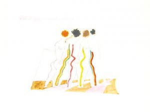 Untitled from&acirc;�� Passage into Human Space&acirc;��Husain Signed limited edition Indian Contemporary art