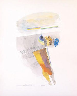 Untitled from&acirc;�� Passage into Human Space&acirc;�� Husain Signed limited edition Indian Contemporary art