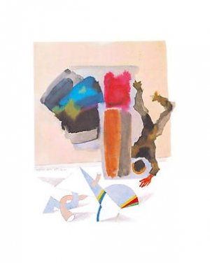 Untitled from&acirc;�� Passage into Human Space&acirc;��Husain Signed limited edition Indian Contemporary art