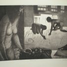 Pickup Girls by Anupam Sood- Etching