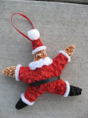 Starfish Santa Ornament