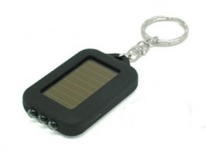 Solar powered 3 LED Keychain