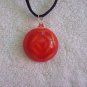 Round pendant, red