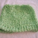 Hand-knitted ladies hat, green