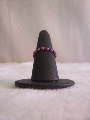 Simple ring, red, white and blue