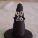 Butterfly ring, white on black