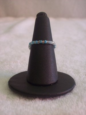 Simple ring, clear and light blue