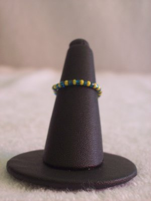 Simple ring, blue and yellow