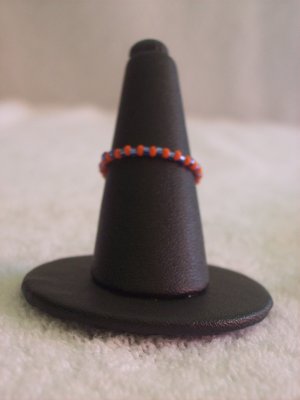 Simple ring, blue and orange