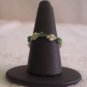 Daisy chain, dark green and white