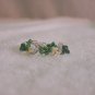 Daisy chain, dark green and white