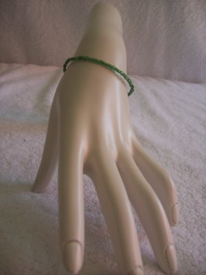 Beaded bracelet, dark green