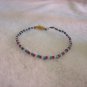 Beaded bracelet, red, white and blue