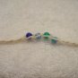 Wish bracelet (on white) - dark blue, clear blue, green, light blue
