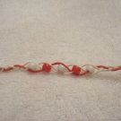 Wish bracelet (red and white) - red and white alternating (5)