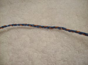 Wish bracelet (blue and orange) - no beads