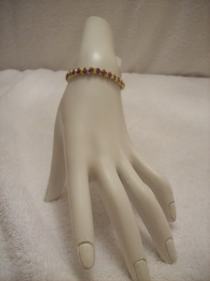 Yellow and purple knotted