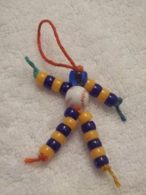 Baseball, blue and orange