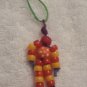 Flower bead (orange), red and orange