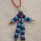Flower bead (blue), light blue and dark blue