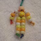 Flower bead (yellow), yellow, tan, orange, white