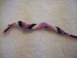"Z" chevron zipper pull/bookmark - black, white, pink, purple