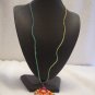 Flower bead (orange), red and orange