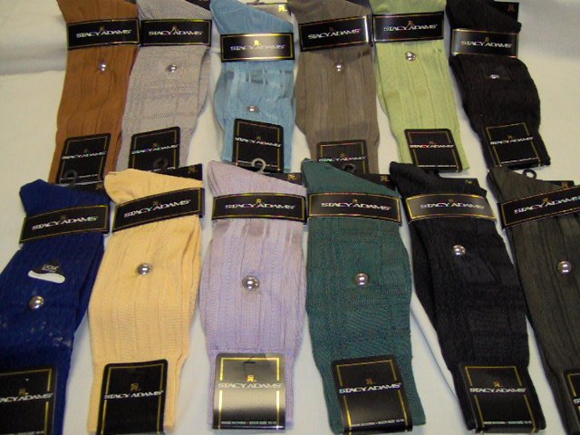 Men's Stacy Adams poly/rayon Socks,fit size 9 - 13, 14 colors available