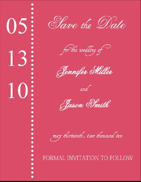 Side Dots- Save the Date