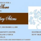 Brocade Flower Shower Invitation